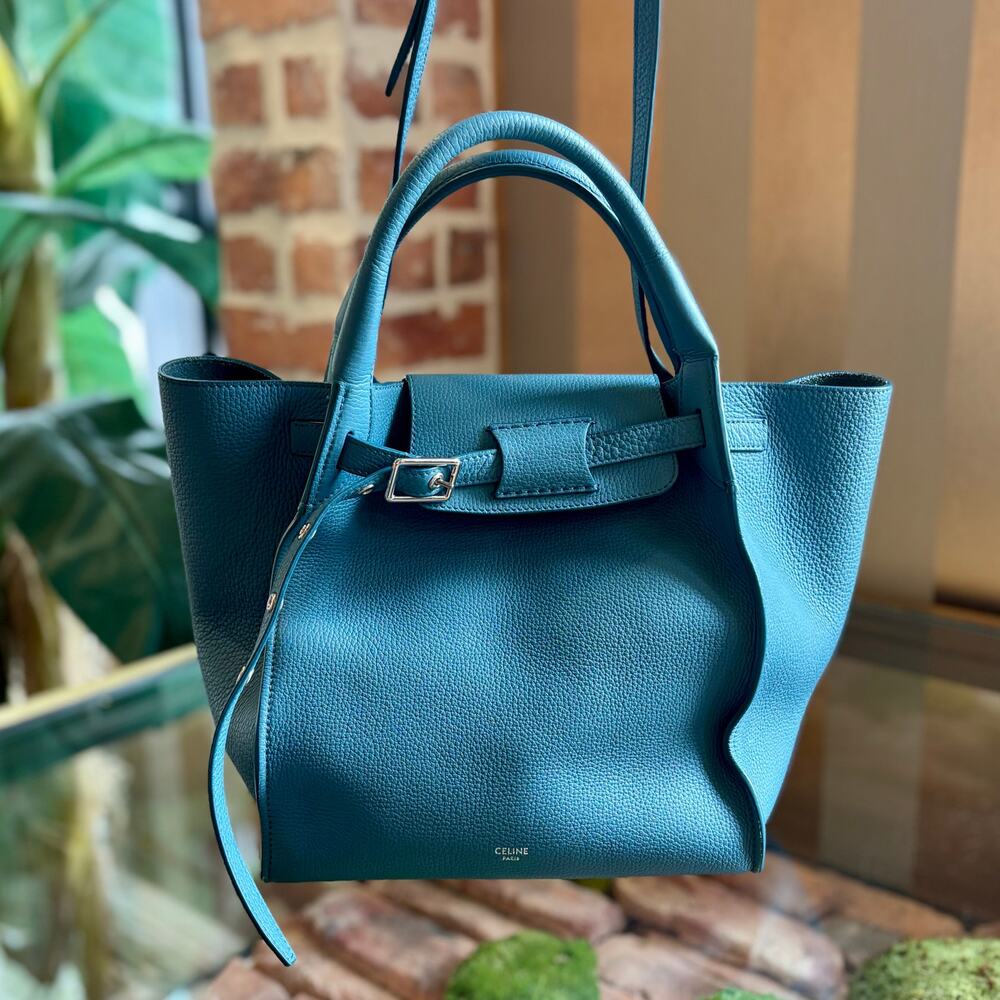 CELINE Blue Small Big Bag Tote